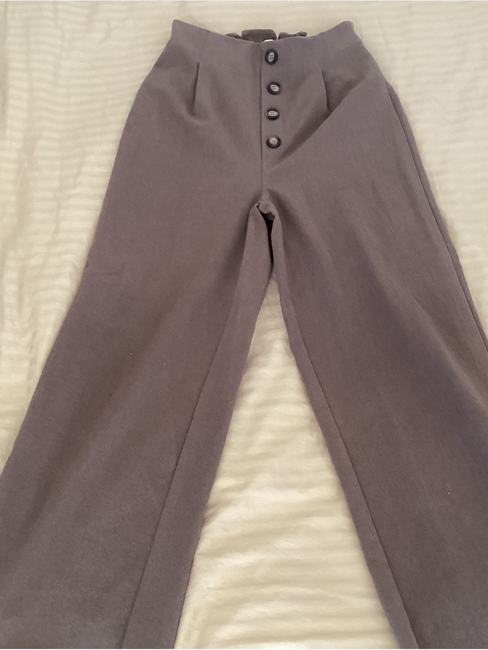 Blu Pepper Wide-Leg High-Waist Pants in Brown